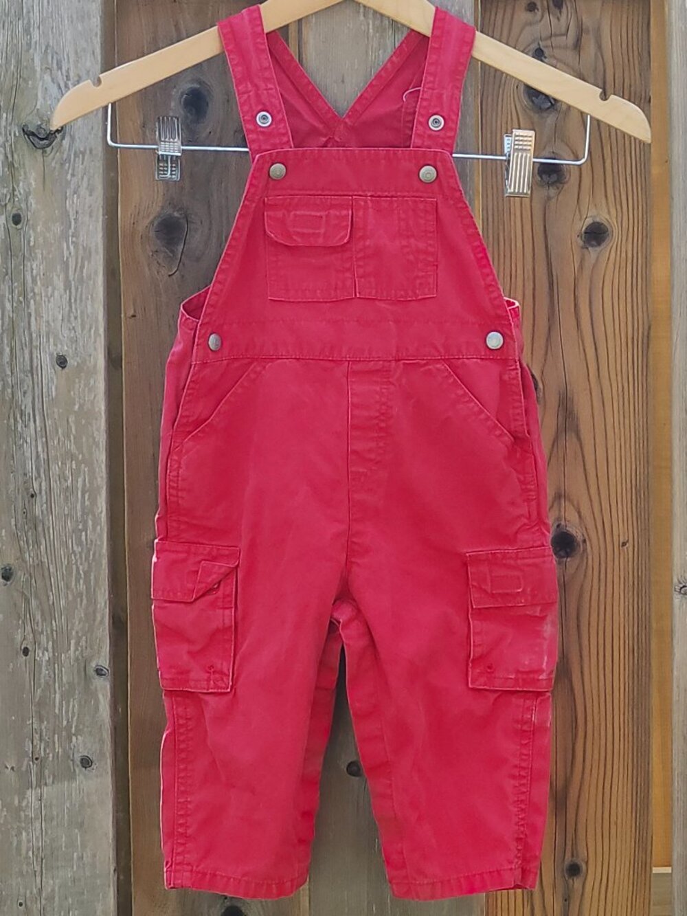 PERFECT BABY GAP RED Overalls 12-18 Months Bib Overalls Cargo Pants